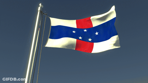 Red White And Blue Striped Flag With Stars GIF