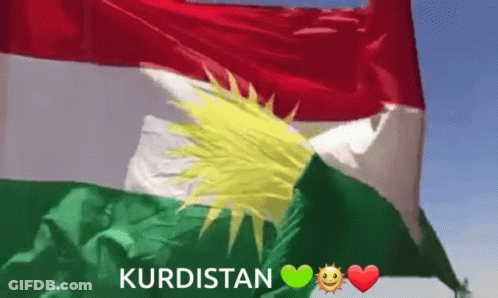 Red White And Green Flag Kurdistan GIF