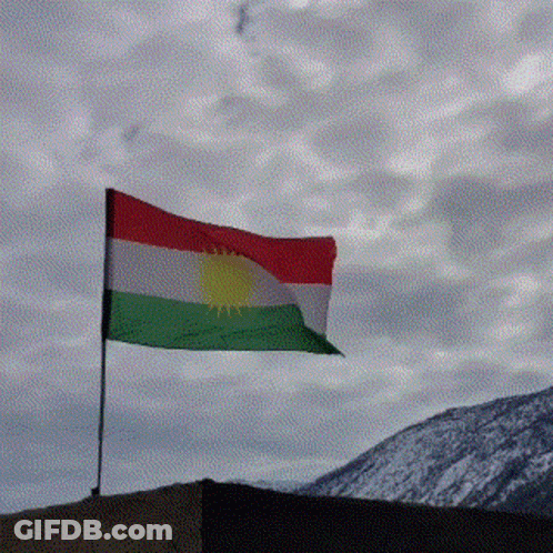 Red White And Green Flag With Sun GIF