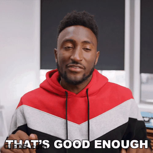 Red White Black Hoodie Man Says That's Good Enough GIF
