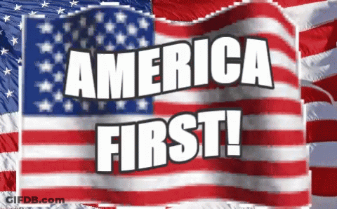 Red White Blue American Flag White Stars GIF
