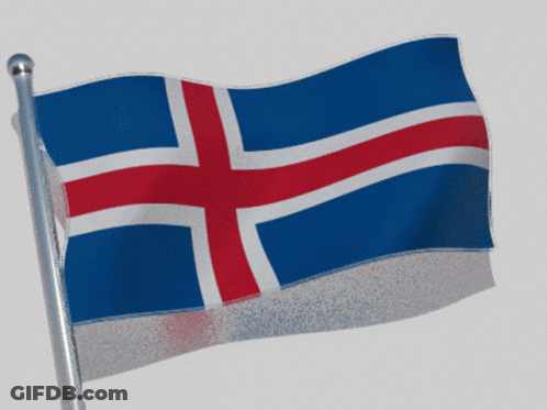 Red White Blue Cross Flag Waving GIF