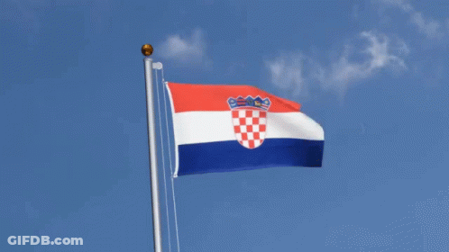 Red White Blue Flag On Pole GIF