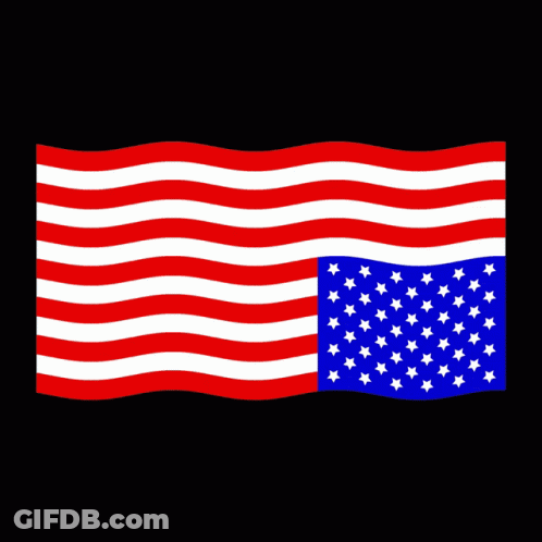 Red White Blue Flag With Stars GIF