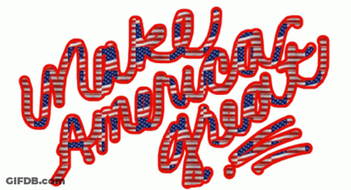 Red White Blue Make America Great Lettering GIF