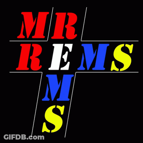 Red White Blue Mr Rems Ms On Black GIF