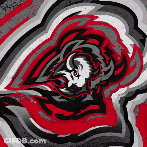 Red White Gray Swirl With Ram GIF