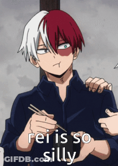 Red White Haired Man Holding Chopsticks Making Face GIF