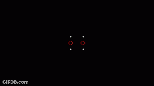 Red White Triangle On Black With Vertical Arrows GIF