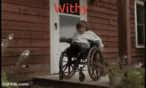 Red Withy Person In Wheelchair GIF