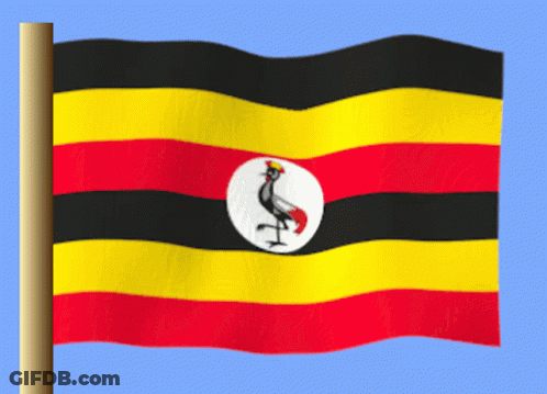 Red Yellow Black Flag With White Bird GIF