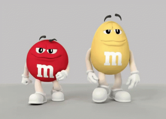 Red Yellow MMS Spin GIF