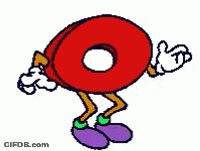 Red Zero Number Dancing GIF