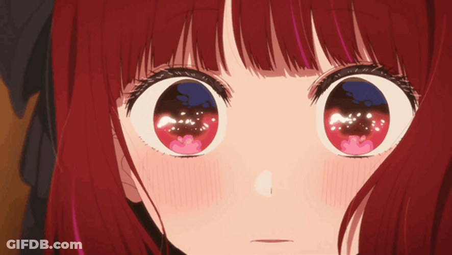 Reddish Anime Eyes GIF