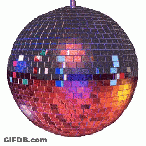 Reddish Spinning Disco Ball GIF