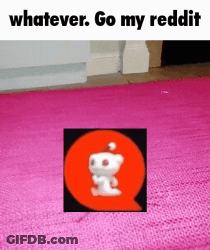 Reddit Logo On Pink Rug GIF