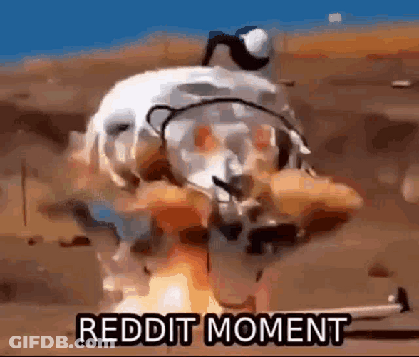 Reddit Mascot Exploding Reddit Moment Meme GIF