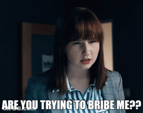 Redhead Asks Are You Trying To Bribe Me GIF