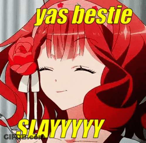 Redhead Girl Holding Red Rose Smiling GIF