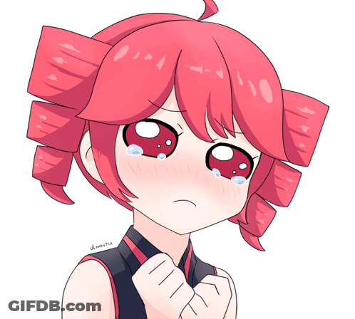 Redhead Girl I'm Sorry Watermark GIF