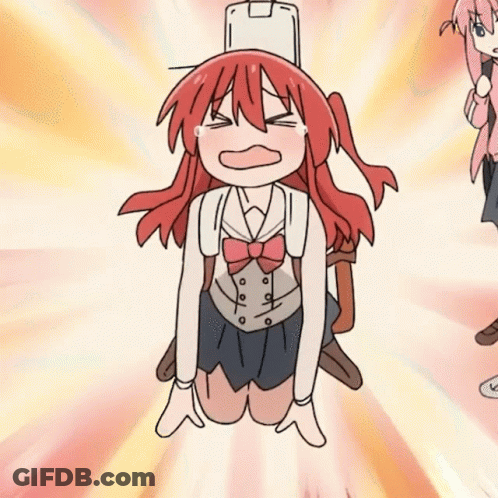 Redhead Girl Kneeling With Eyes Closed GIF