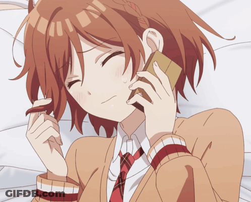 Redhead Girl Laying Down With Eyes Closed GIF