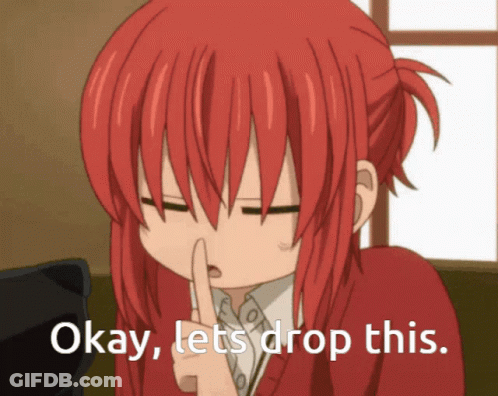 Redhead Girl Shushing Says Okay Lets Drop This GIF