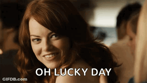Redhead Smiling Oh Lucky Day GIF