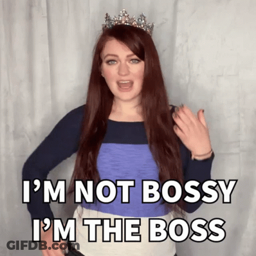 Redhead Tiara Says I'm Not Bossy I'm Boss GIF