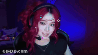 Redhead Woman Headphones Mic Saying Go Fucking Ez GIF