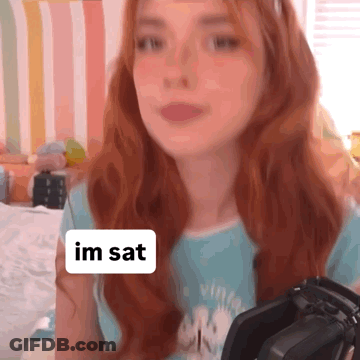 Redhead Woman Holding Camera With Im Sat Sticker GIF