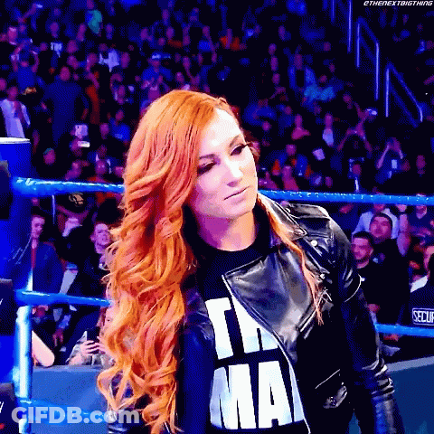 Redhead Woman In Black Leather Jacket With I'm Ma T-Shirt GIF