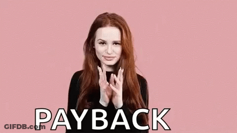 Redhead Woman Making Payback Gesture GIF