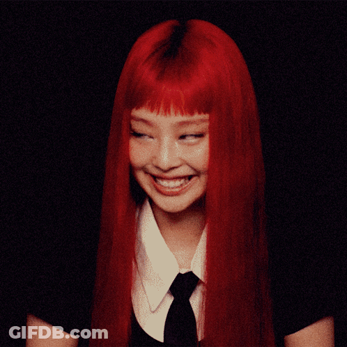 Redhead Woman Smiling In Black And White Shirt GIF