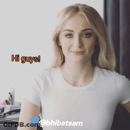 Redhead Woman Smiling In Black Top GIF