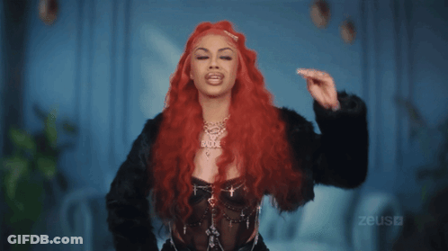 Redhead Woman Wearing Bride Necklace GIF