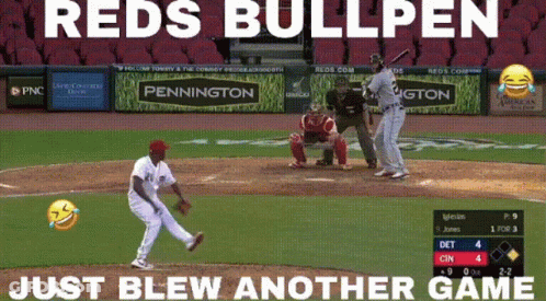 Reds Bullpen Just Blew Another Game With A Baseball Game Being Played GIF