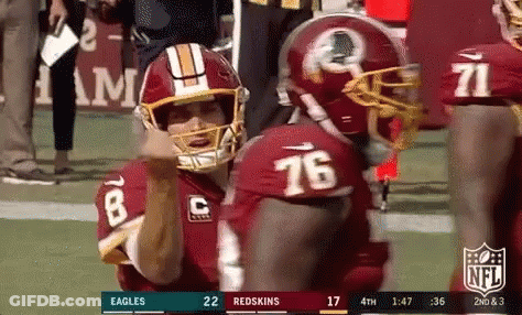 Redskins Football Player High Fiving GIF