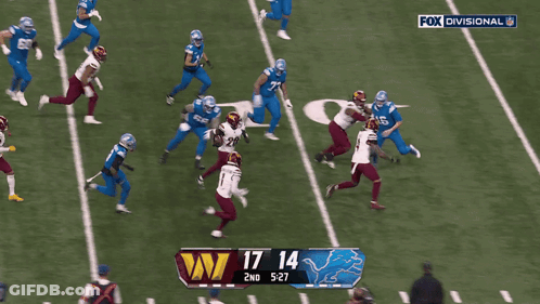 Redskins Vs Lions Football Game GIF