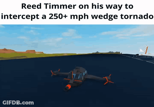 Reed Timmer On His Way To Intercept A 250+ Mph Wedge Tornado .. GIF
