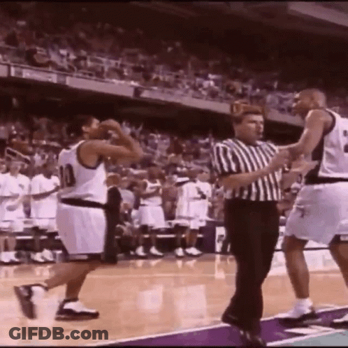 Referee Between Two Basketball Players GIF