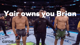 Referee Between Two Fighters Saying Yair Owns You Brian GIF