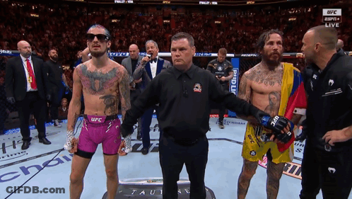 Referee Between Two UFC Fighters GIF