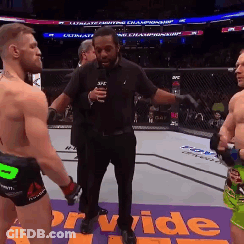 Referee Between UFC Fighters GIF