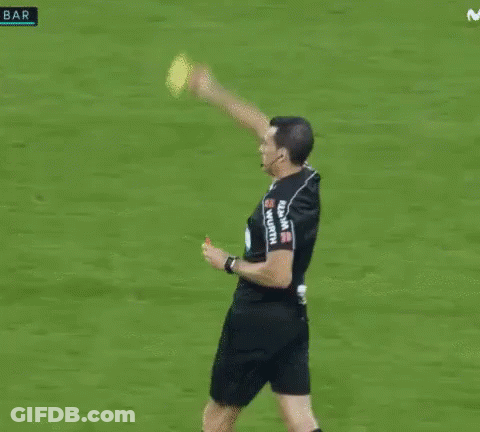 Referee Holding Yellow Card GIF