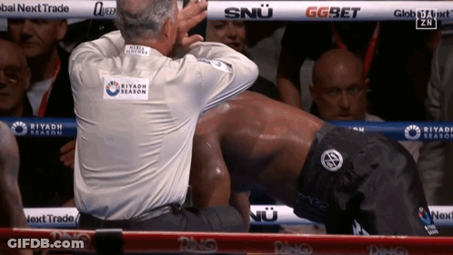 Referee In Boxing Ring With Riyadh Season Sticker GIF