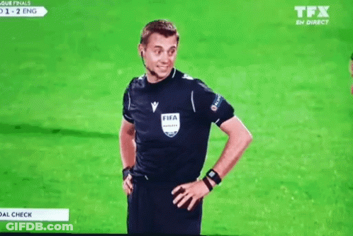 Referee In FIFA Shirt On Field GIF