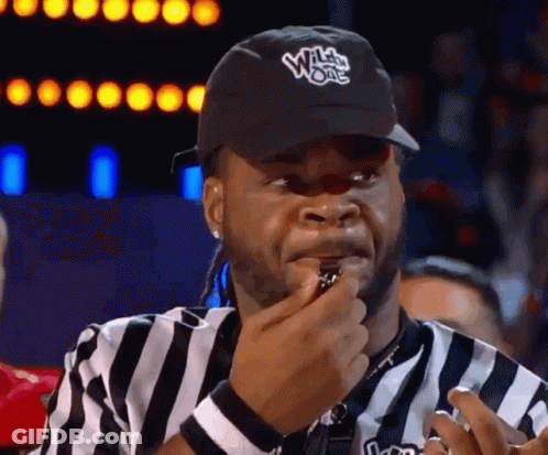 Referee In Wild One Hat Blowing Whistle GIF
