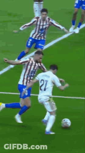 Referee In Yellow Shirt And Black Shorts On Soccer Field GIF