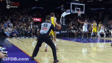 Referee Number 45 Watching Basketball Game GIF